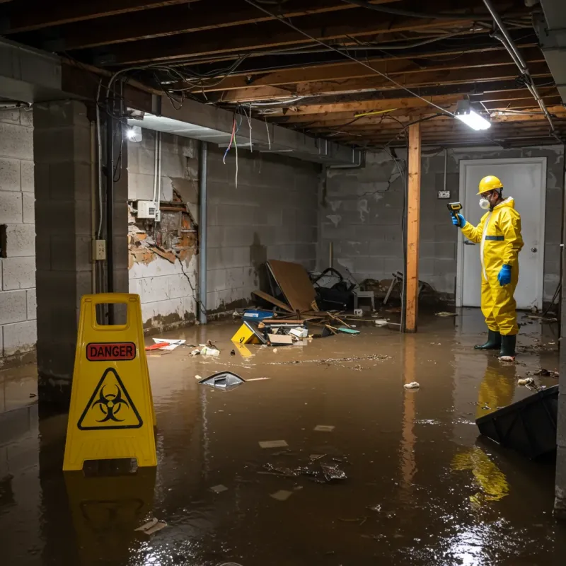 Flooded Basement Electrical Hazard in Del Norte, CO Property