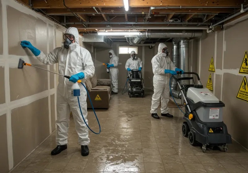 Basement Moisture Removal and Structural Drying process in Del Norte, CO